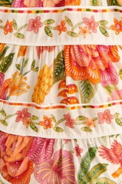 Farm Rio Off-White Macaw Bloom Mini Dress 10 Farm Rio Off-White Macaw Bloom Mini Dress -Colorful Wear Store 309266 05