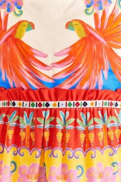 Farm Rio Off-White Vivid Garden Organic Cotton Mini Dress -Colorful Wear Store 309267 05