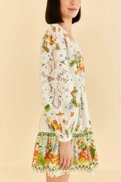 Farm Rio Off-White Tropical Romance Scarf Mini Dress 8 Farm Rio Off-White Tropical Romance Scarf Mini Dress -Colorful Wear Store 309269 03