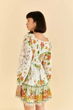 Farm Rio Off-White Tropical Romance Scarf Mini Dress 9 Farm Rio Off-White Tropical Romance Scarf Mini Dress -Colorful Wear Store 309269 04