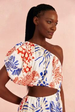 Farm Rio Off-White Mixed Lobsters Mini Dress -Colorful Wear Store 309272 03