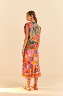 Farm Rio Coral Graphic Macaws Organic Cotton T-Shirt -Colorful Wear Store 309282 04