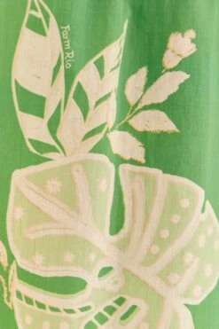 Farm Rio Green Lace Monsteras Jumpsuit -Colorful Wear Store 309284 06