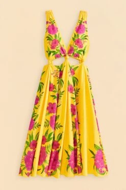 Farm Rio Yellow Romantic Garden Midi Dress 17 Farm Rio Yellow Romantic Garden Midi Dress -Colorful Wear Store 309298 06 89065831 43e9 45d0 a245 83776dade038