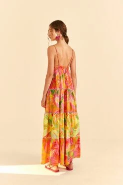 Farm Rio Mixed Painted Birds Maxi Dress 8 Farm Rio Mixed Painted Birds Maxi Dress -Colorful Wear Store 309301 04