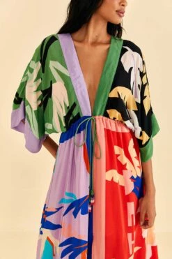 Farm Rio Brasil Bahia Scarves Midi Dress 7 Farm Rio Brasil Bahia Scarves Midi Dress -Colorful Wear Store 309309 02