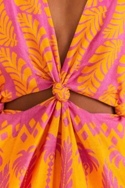 Farm Rio Orange Pineapple Love Mini Dress -Colorful Wear Store 309321 04