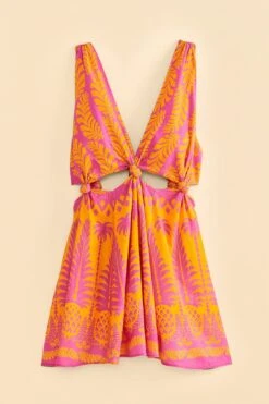 Farm Rio Orange Pineapple Love Mini Dress -Colorful Wear Store 309321 05