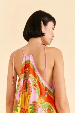 Farm Rio Beach Toucans Scarf Lenzing™ Ecovero™ Viscose Mini Dress -Colorful Wear Store 309339 03