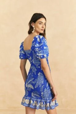 Farm Rio Blue Lace Banana Mini Dress -Colorful Wear Store 309344 04