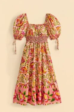 Farm Rio Pink Painted Bananas Midi Dress 11 Farm Rio Pink Painted Bananas Midi Dress -Colorful Wear Store 309358 06