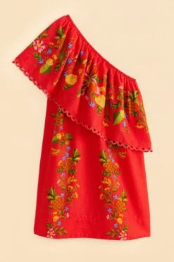 Farm Rio Red Tropical Romance Mini Dress -Colorful Wear Store 309368 06
