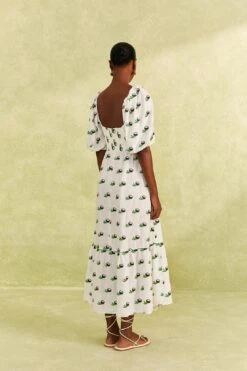 Farm Rio Cross Stitch Coconut Embroidered Midi Dress 9 Farm Rio Cross Stitch Coconut Embroidered Midi Dress -Colorful Wear Store 309371 04