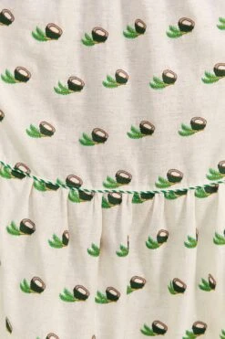 Farm Rio Cross Stitch Coconut Embroidered Midi Dress 10 Farm Rio Cross Stitch Coconut Embroidered Midi Dress -Colorful Wear Store 309371 05