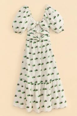 Farm Rio Cross Stitch Coconut Embroidered Midi Dress 11 Farm Rio Cross Stitch Coconut Embroidered Midi Dress -Colorful Wear Store 309371 06