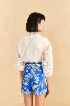 Farm Rio Blue Lace Banana Shorts 8 Farm Rio Blue Lace Banana Shorts -Colorful Wear Store 309373 04