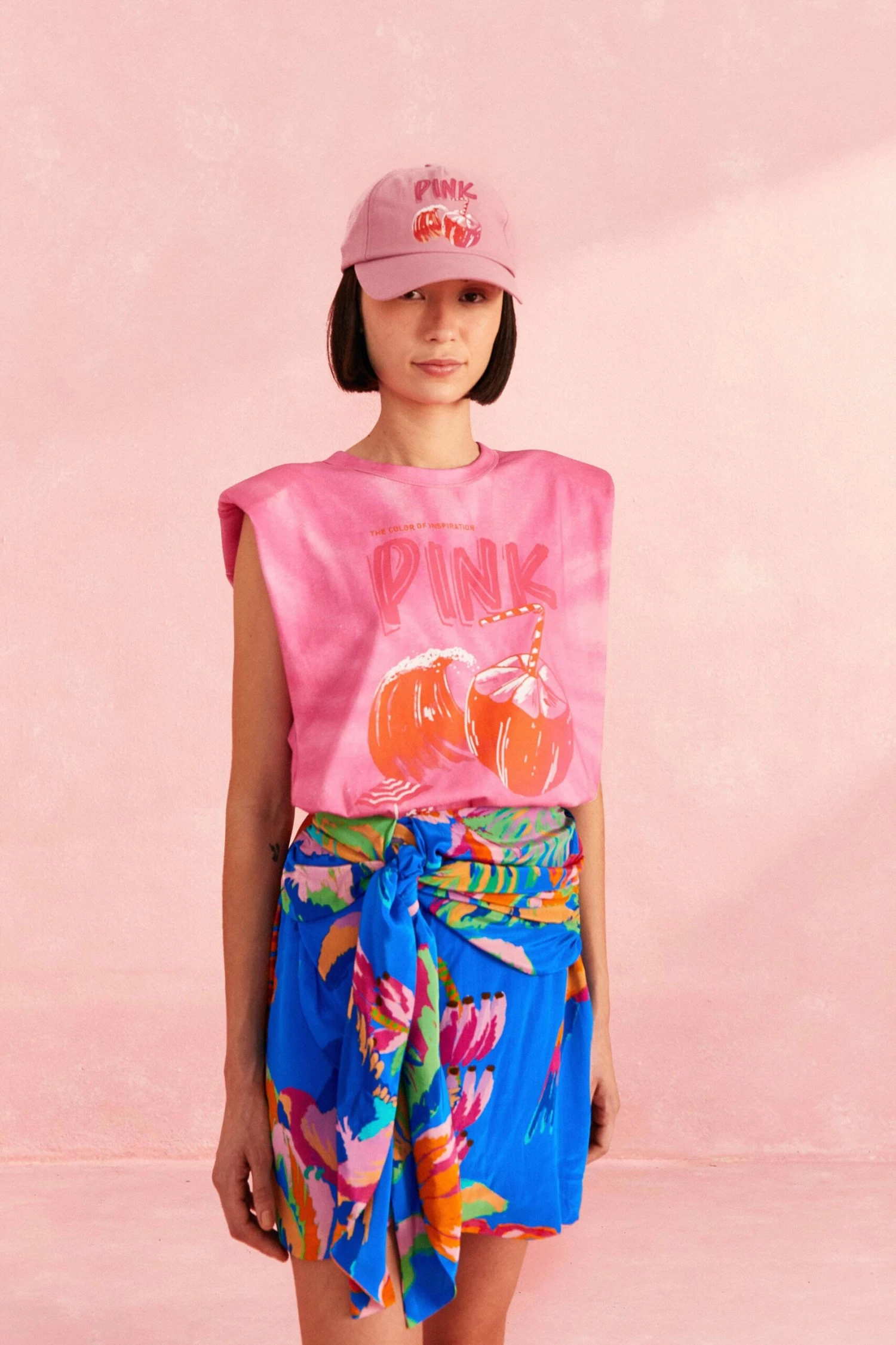 Farm Rio Blue Painted Jungle Mini Skirt 1 Farm Rio Blue Painted Jungle Mini Skirt