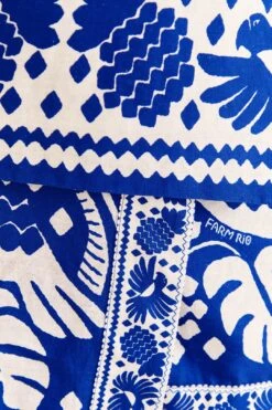 Farm Rio Navy Blue Jungle Scarf Mini Skirt -Colorful Wear Store 309382 05