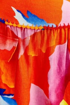 Farm Rio Red Ombre Chita Midi Skirt 10 Farm Rio Red Ombre Chita Midi Skirt -Colorful Wear Store 309389 05