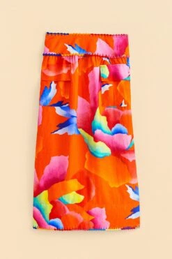 Farm Rio Red Ombre Chita Midi Skirt 11 Farm Rio Red Ombre Chita Midi Skirt -Colorful Wear Store 309389 06