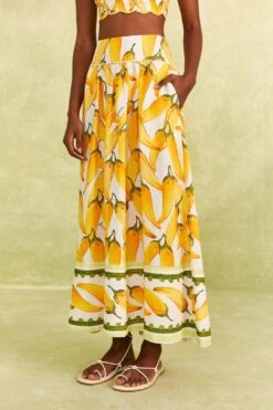 Farm Rio Off-White Peppers Maxi Skirt -Colorful Wear Store 309400 03