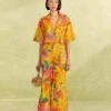 Farm Rio Yellow Macaw Bloom Pants