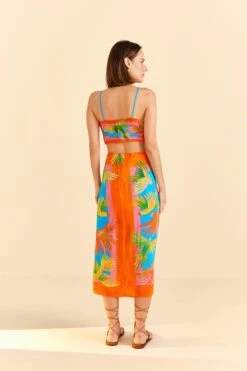 Farm Rio Painted Birds Scarf Top -Colorful Wear Store 309406 04