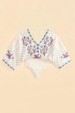Farm Rio Off-White Romantic Bandanas Bodysuit -Colorful Wear Store 309428 05