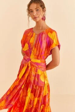 Farm Rio Summer Garden Ombre Lenzing™ Ecovero™ Viscose Maxi Dress 8 Farm Rio Summer Garden Ombre Lenzing™ Ecovero™ Viscose Maxi Dress -Colorful Wear Store 309451 03