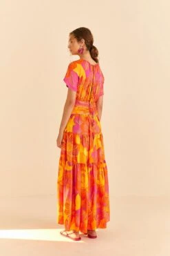 Farm Rio Summer Garden Ombre Lenzing™ Ecovero™ Viscose Maxi Dress 9 Farm Rio Summer Garden Ombre Lenzing™ Ecovero™ Viscose Maxi Dress -Colorful Wear Store 309451 04