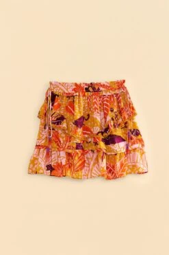 Farm Rio Beige Jungle Panther Mini Skirt -Colorful Wear Store 309452 05