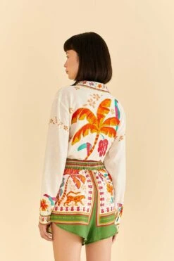 Farm Rio Green Tropical Life Shorts 6 Farm Rio Green Tropical Life Shorts -Colorful Wear Store 309466 03