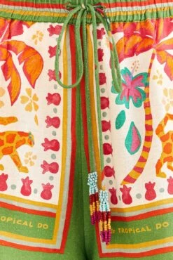 Farm Rio Green Tropical Life Shorts 7 Farm Rio Green Tropical Life Shorts -Colorful Wear Store 309466 04