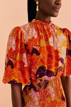 Farm Rio Beige Jungle Panther Lenzing™ Ecovero™ Viscose Mini Dress -Colorful Wear Store 309469 03