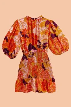 Farm Rio Beige Jungle Panther Lenzing™ Ecovero™ Viscose Mini Dress -Colorful Wear Store 309469 06