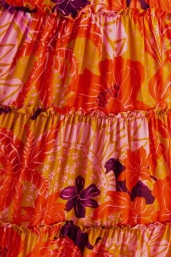 Farm Rio Beige Jungle Panther Lenzing™ Ecovero™ Viscose Maxi Dress -Colorful Wear Store 309482 05