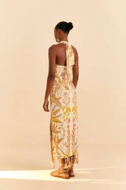 Farm Rio Sand Jungle Chic Midi Dress -Colorful Wear Store 309501 03