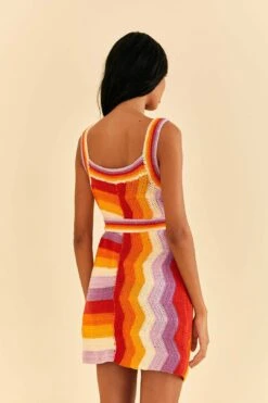 Farm Rio Multi Stripes Crochet Dress 8 Farm Rio Multi Stripes Crochet Dress -Colorful Wear Store 309551 04