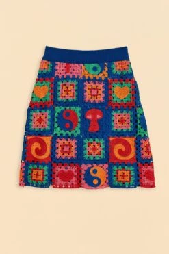 Farm Rio Crochet Icons Sweater Skirt 11 Farm Rio Crochet Icons Sweater Skirt -Colorful Wear Store 309564 06