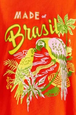 Farm Rio Red Brasil Organic Cotton T-Shirt -Colorful Wear Store 309570 04
