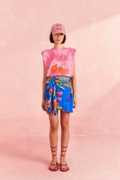 Farm Rio Pink Coconut Organic Cotton T-Shirt -Colorful Wear Store 309575 02