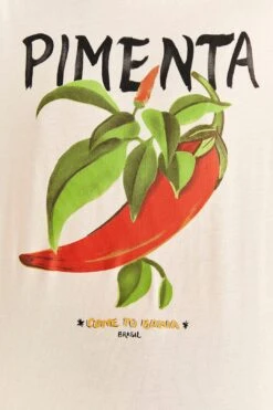 Farm Rio Off-White Peppers Organic Cotton T-shirt -Colorful Wear Store 309585 04
