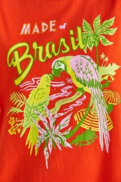 Farm Rio Red Brasil Mini T-Shirt Dress -Colorful Wear Store 309588 05
