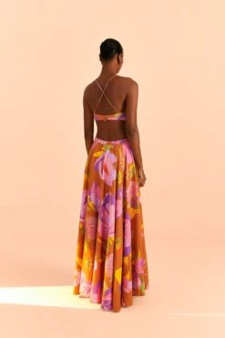 Farm Rio Embroidered Flower Top Maxi Dress 10 Farm Rio Embroidered Flower Top Maxi Dress -Colorful Wear Store 309596 04