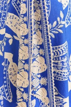 Farm Rio Blue Lace Banana Midi Dress 8 Farm Rio Blue Lace Banana Midi Dress -Colorful Wear Store 309601 04