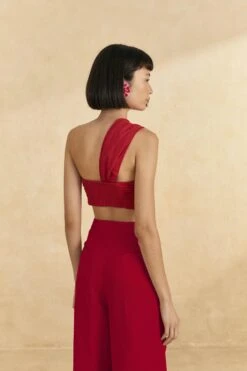 Farm Rio Red Twisted Top -Colorful Wear Store 309602 04