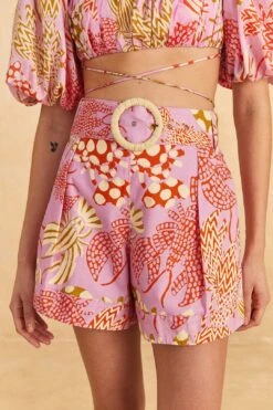 Farm Rio Pink Mixed Lobsters Shorts 8 Farm Rio Pink Mixed Lobsters Shorts -Colorful Wear Store 309611 03