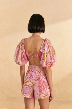 Farm Rio Pink Mixed Lobsters Shorts 9 Farm Rio Pink Mixed Lobsters Shorts -Colorful Wear Store 309611 04