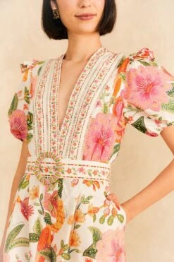 Farm Rio Off-White Macaw Bloom Organic Cotton Romper 8 Farm Rio Off-White Macaw Bloom Organic Cotton Romper -Colorful Wear Store 310216 03