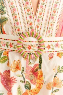 Farm Rio Off-White Macaw Bloom Organic Cotton Romper 10 Farm Rio Off-White Macaw Bloom Organic Cotton Romper -Colorful Wear Store 310216 05